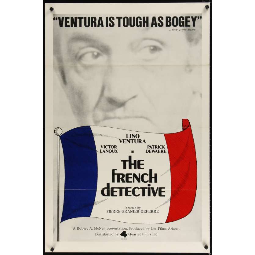 FRENCH DETECTIVE 1sh '79 Pierre Granier-Deferre's Audieu, poulet, Lino Ventura!