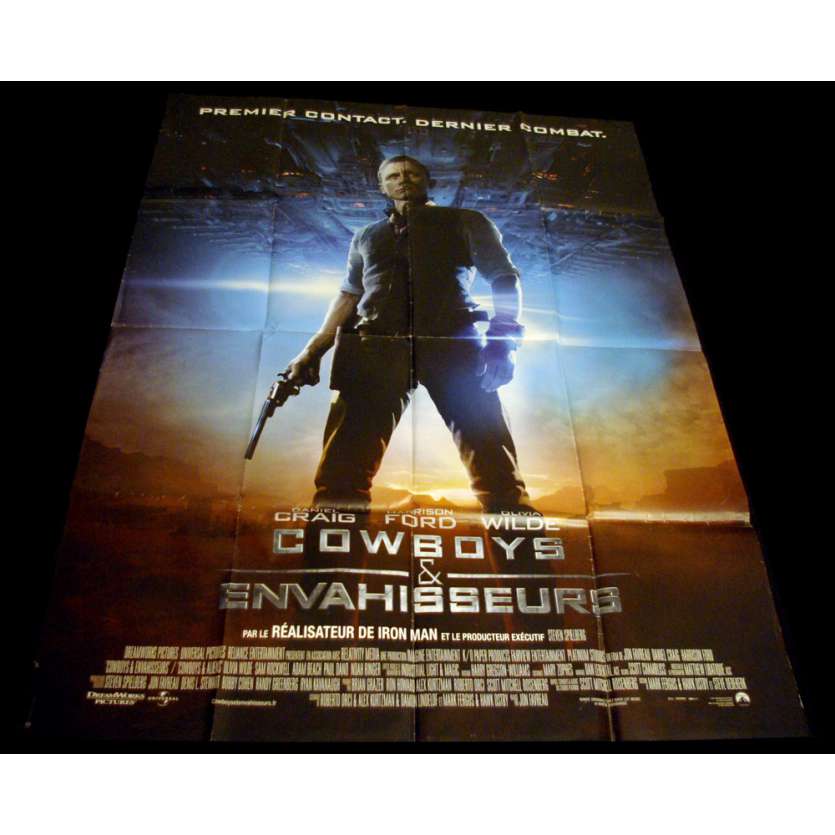 COWBOYS AND ALIENS French Movie Poster 47x63 '11 Daniel Craig, Harrison Ford