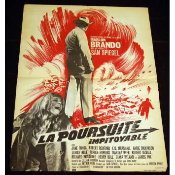 CHASE French Movie Poster 23x32 '66 Marlon Brando, Robert Redford