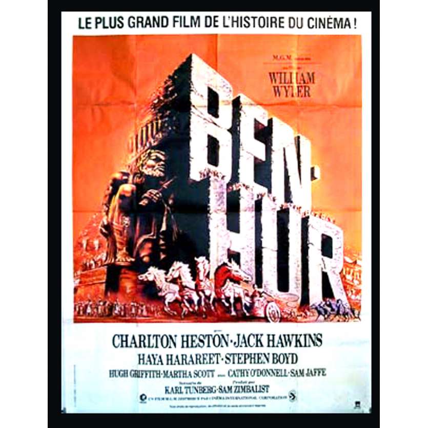 BEN-HUR Affiche 120x160 R80 Charlton Heston