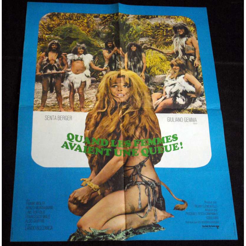 QUAND LES FEMMES AVAIENT UNE QUEUE French Movie Poster 23x32 '70 Giuliano Gemma, X-rated, sexy Poster