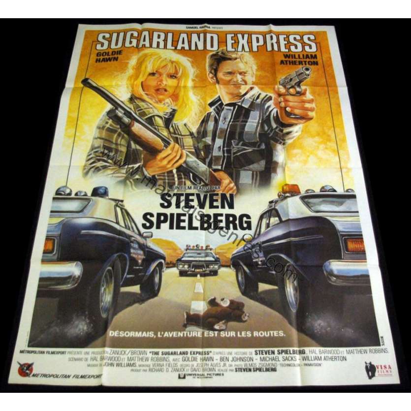 SUGARLAND EXPRESS French Movie Poster 47x63 R80 Steven Spielberg, Goldie Hawn