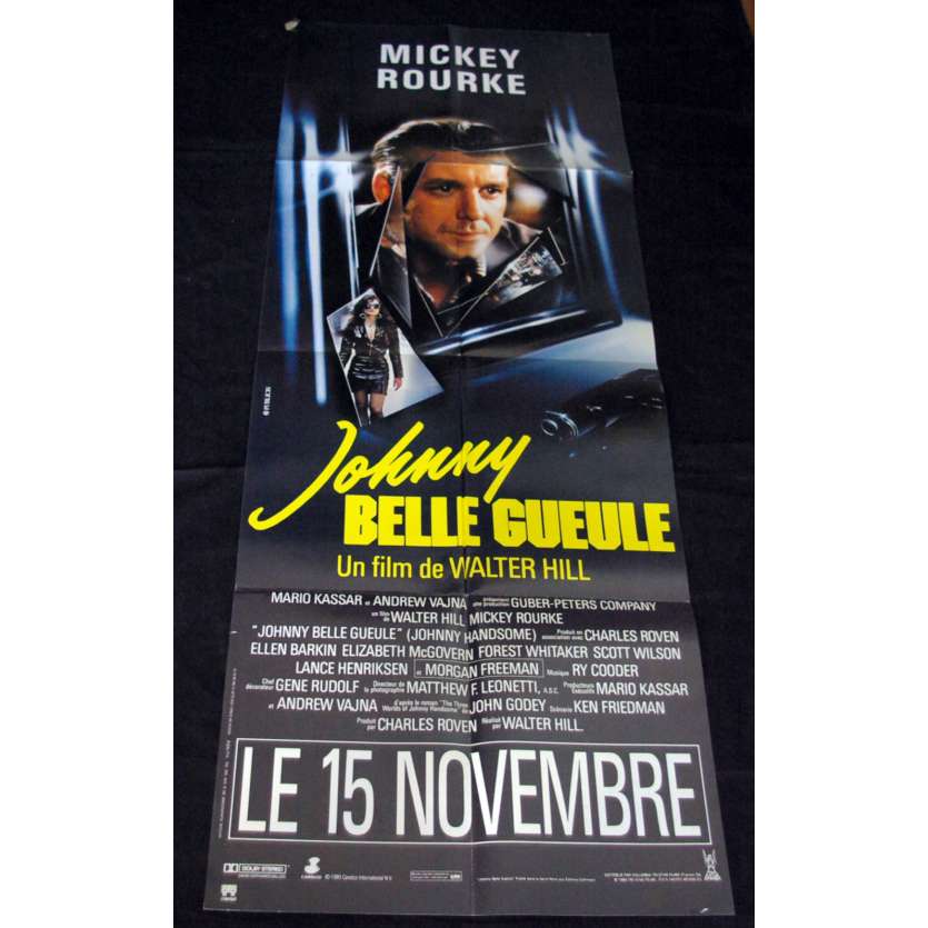 JOHNNY BELLE GUEULE Affiche 60x160 FR '89 Mickey Rourke