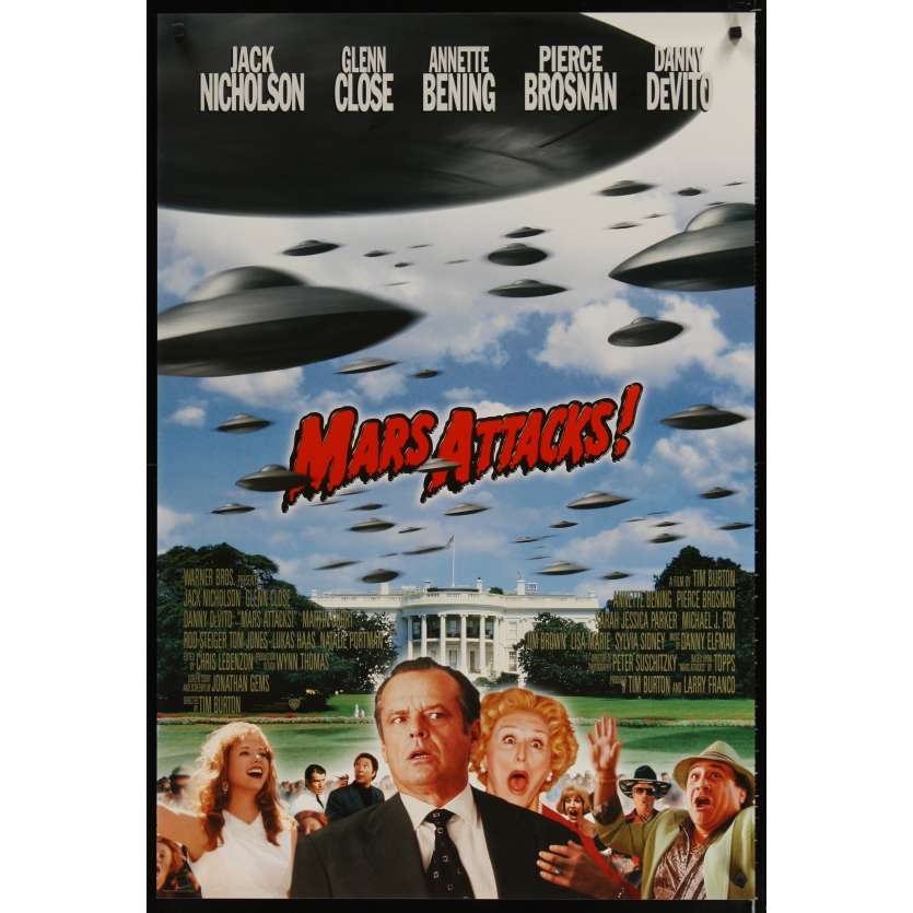 MARS ATTACKS! Affiche du film US '96 Tim Burton, Nicholson Movie Poster