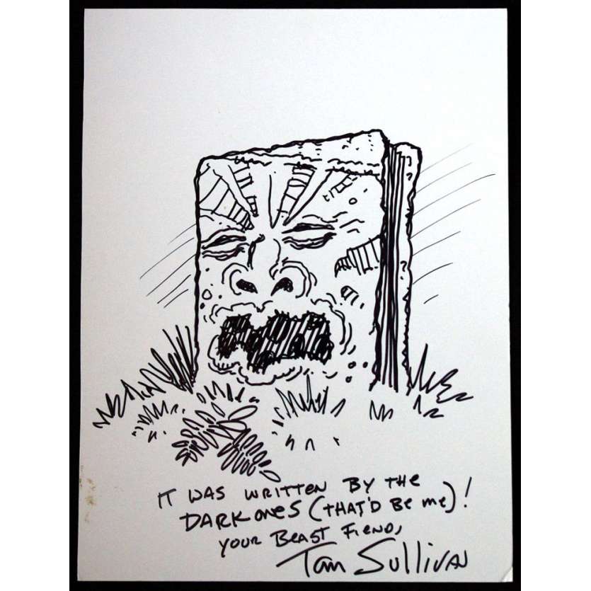 Mauvais-genres.com EVIL DEAD Artwork original signé par Tom Sullivan Storyboards et dessins