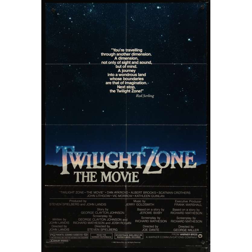 TWILLIGHT ZONE Movie Poster '84 Steven Spielberg, Joe Dante