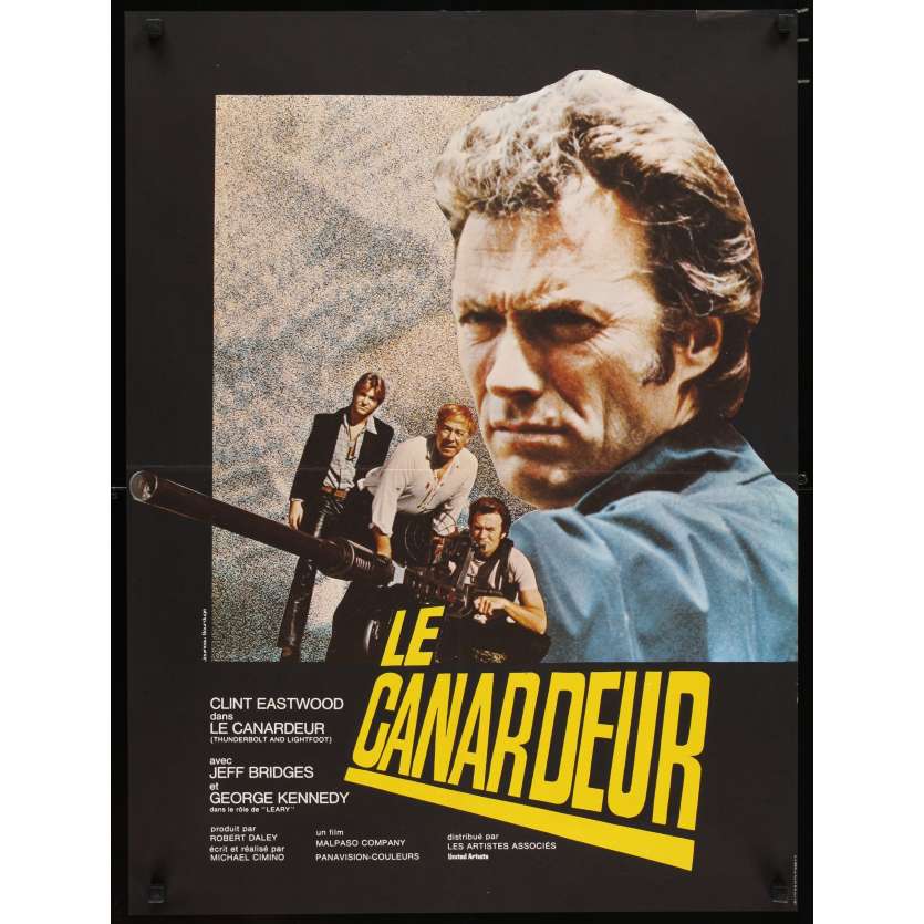 LE CANARDEUR Affiche de film 60x80 '74 Clint Eastwood, Jeff Bridges