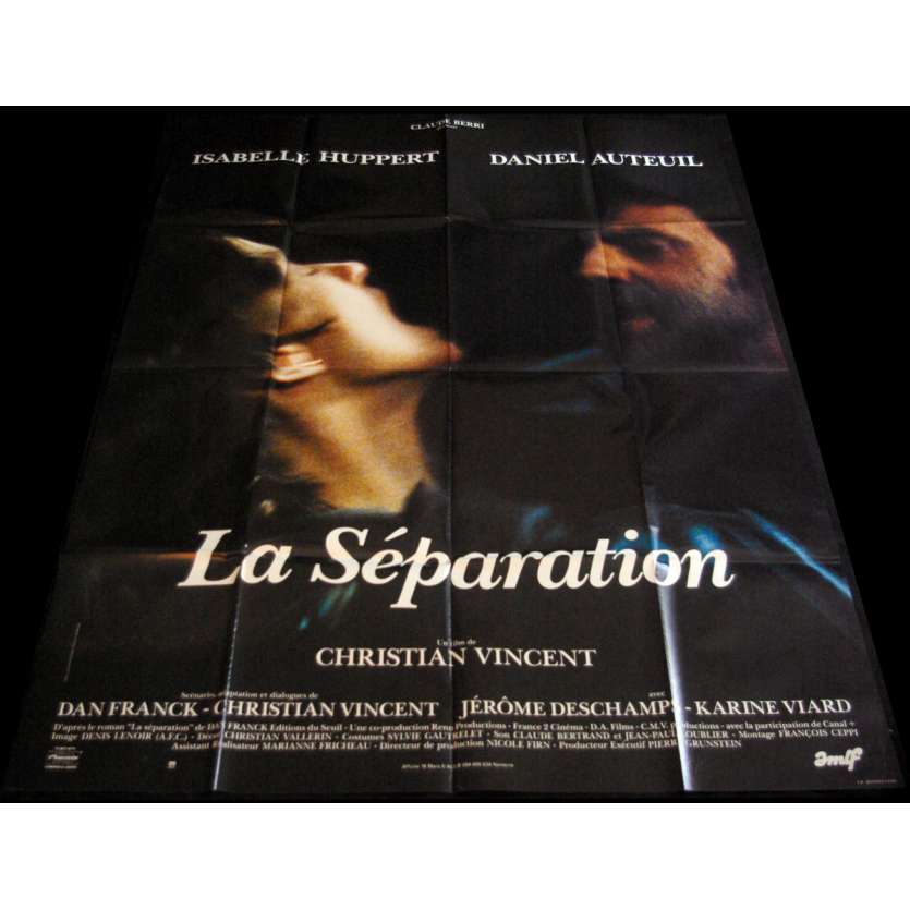 LA SEPARATION Affiche de film 120x160 - 1994 - Isabelle Huppert, Christian Vincent