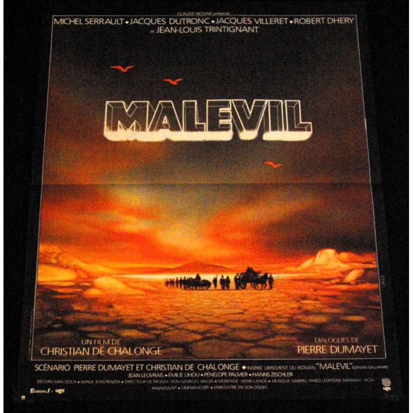 MALEVIL Affiche de film 40x60 - 1981 - Michel Serrault, Christian de Chalonge