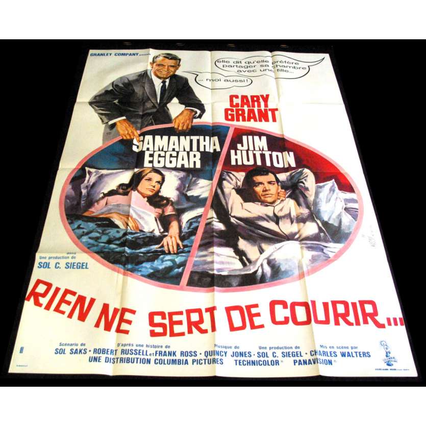 RIEN NE SERT DE COURIR Affiche de film 120X160 - 1964 - Cary Grant, Charles Walters