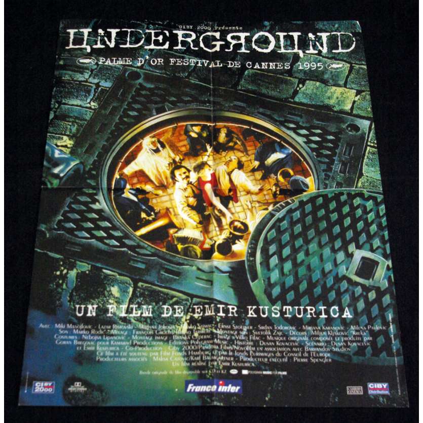 UNDERGROUND Affiche de film 60x80 - 1995 - Miki Manojlovic, Emir Kusturica