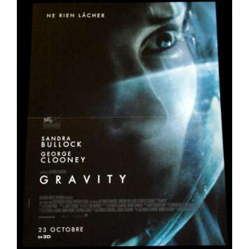 GRAVITY French Movie Poster 15x21- 2013 - Alfonso Cuaron, Sandra Bullock