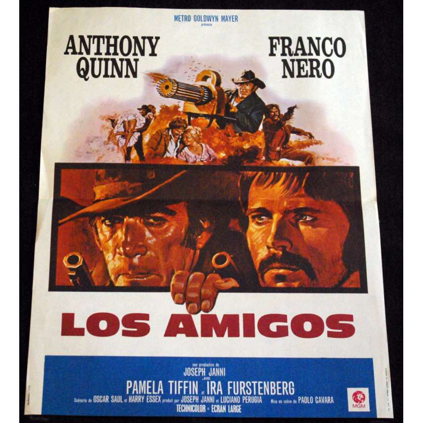 LOS AMIGOS Affiche de film 40x60 - 1974 - Anthony Quinn, Paolo Cavara