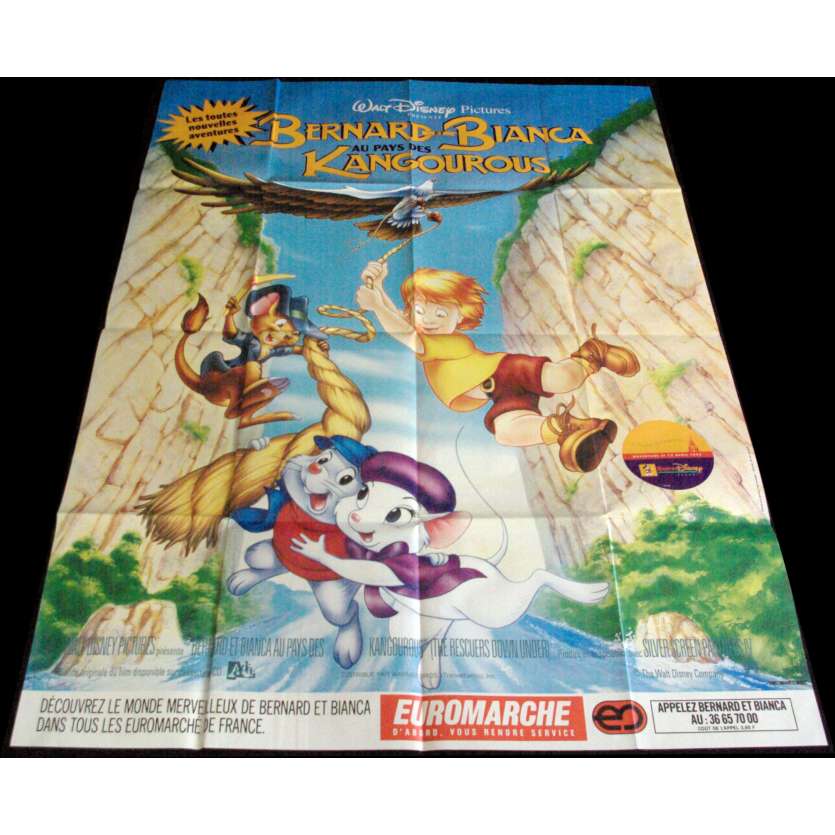 THE RESCUERS French Movie Poster 47x63- 1977 - Disney, Eva Gabor