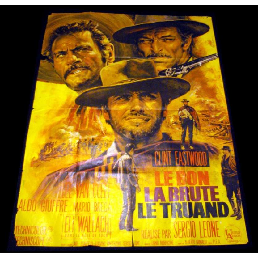 GOOD, THE BAD & THE UGLY French Original Movie Poster 1p '68 Leone Eastwood