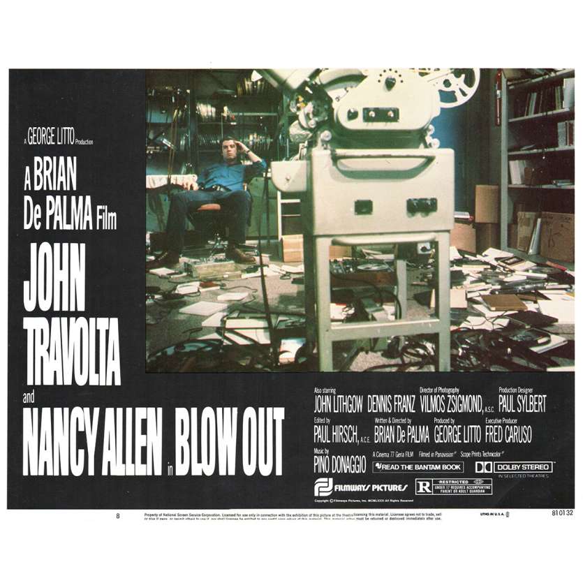 BLOWOUT Photo de film N8 28x36 - 1981 - John Travolta, Brian de Palma