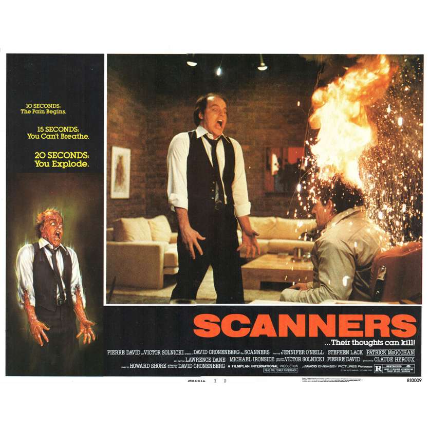 SCANNERS US Lobby Card 11x14- 1981 - David Cronenberg, Patrick McGoohan