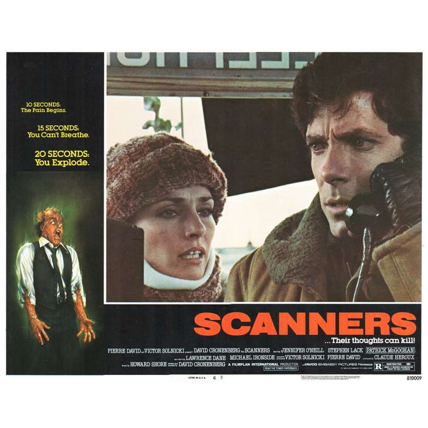 SCANNERS Photo de film N5 28x36 - 1981 - Patrick McGoohan, David Cronenberg