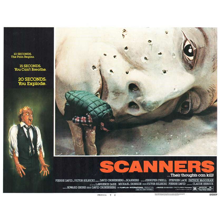 SCANNERS Photo de film N6 28x36 - 1981 - Patrick McGoohan, David Cronenberg