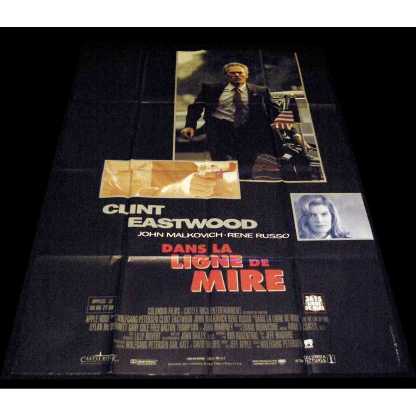 DANS LA LIGNE DE MIRE Affiche de film 120x160 - 1993 - Clint Eastwood,, Wolfgang Petersen