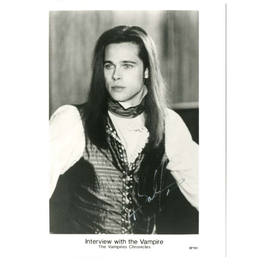 BRAD PITT Photo signée 20x25 - 1994 - Entretien avec un Vampire, Anne Rice