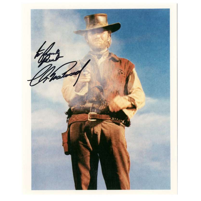 CLINT EASTWOOD Signed Still  8x10 - 1990 -
