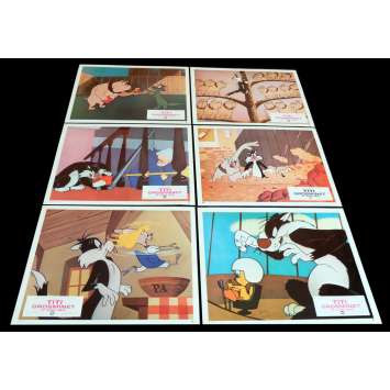 TWEETY AND SYLVESTER French Lobby Cards 9x12- 1976 - Mel Blanc, June Forey TWEETY AND SYLVESTER French Lobby Cards 9x12- 1976 - Mel Blanc, June Forey