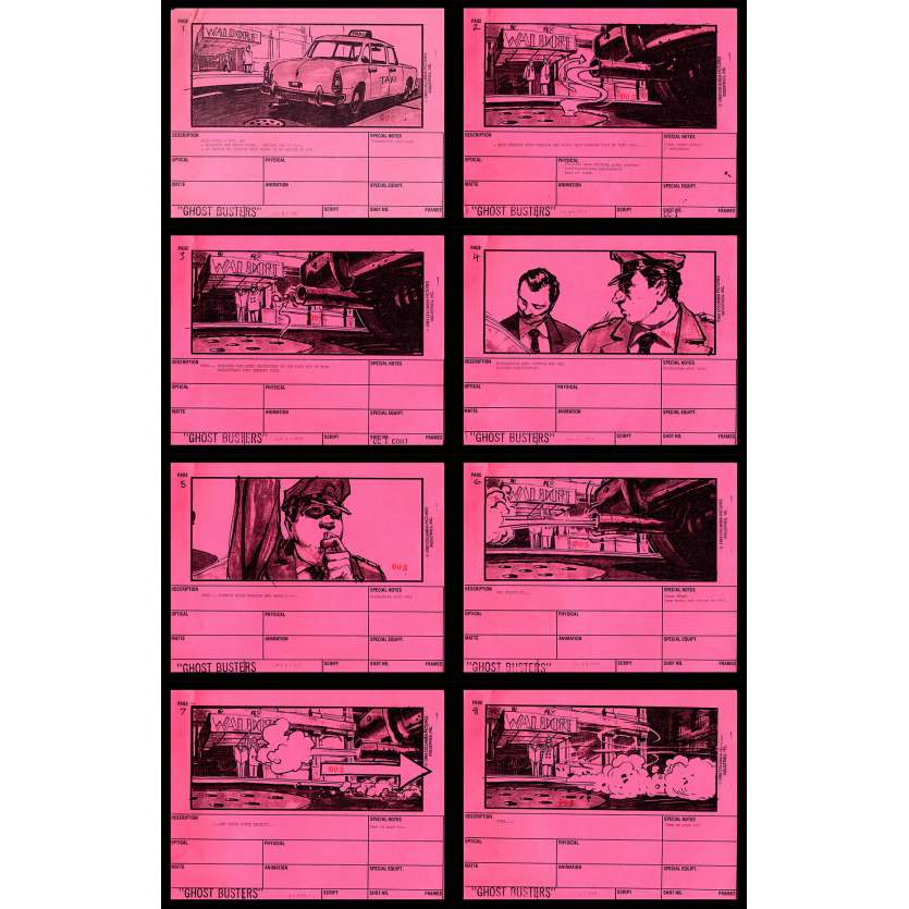 GHOSTBUSTERS Storyboard 1 9x12 - 1983 - Harold Ramis, Dan Aycroyd