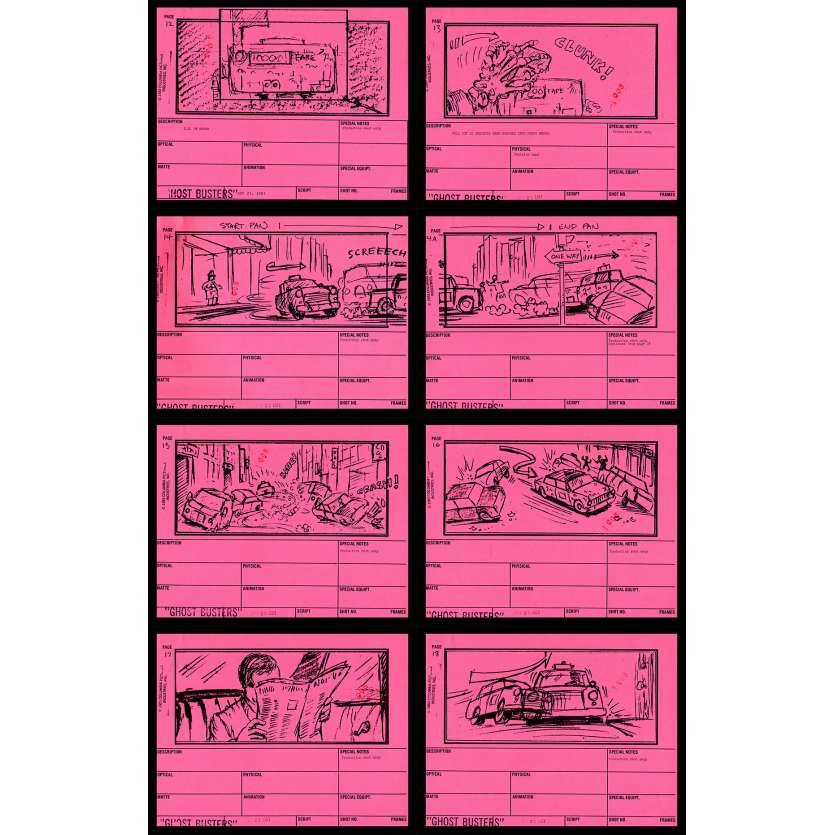 GHOSTBUSTERS Storyboard 5 9x12 - 1983 - Harold Ramis, Dan Aycroyd