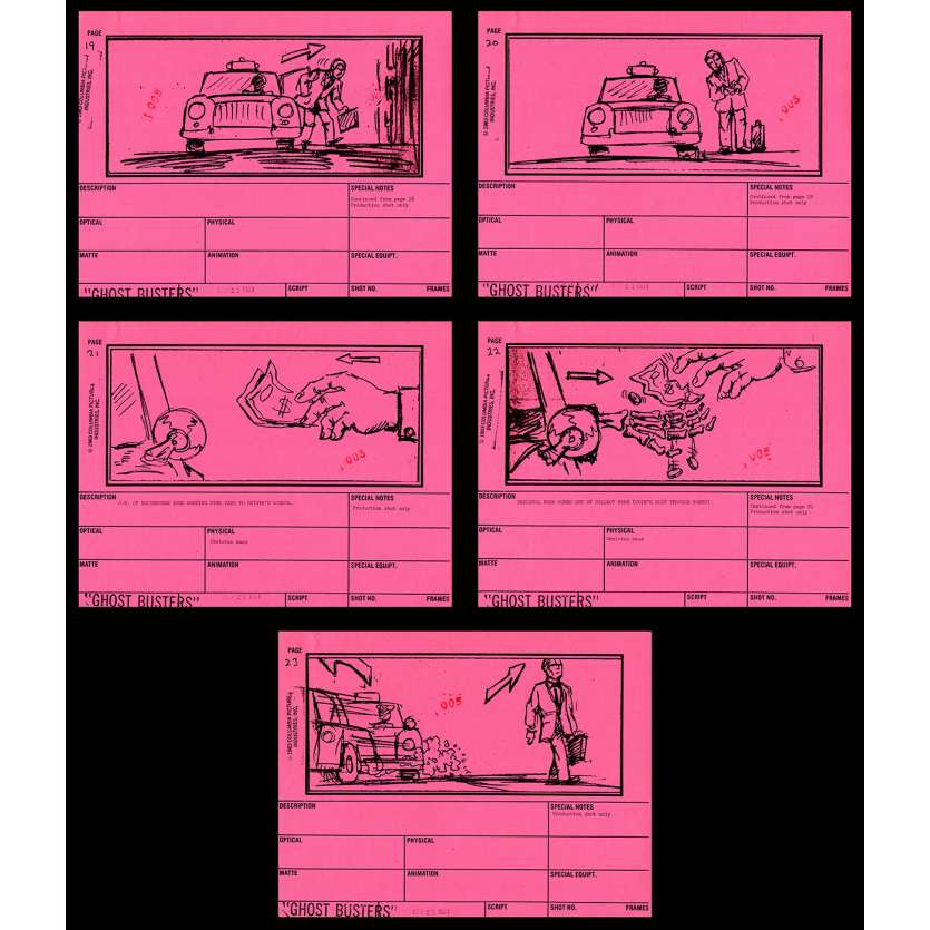 GHOSTBUSTERS Storyboard 6 9x12 - 1983 - Harold Ramis, Dan Aycroyd