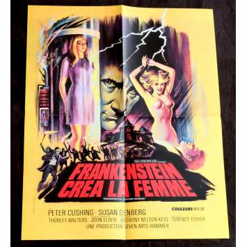 FRANKENSTEIN CREA LA FEMME Affiche de film 45x55 - 1967 - Peter Cushing, Terence Fisher