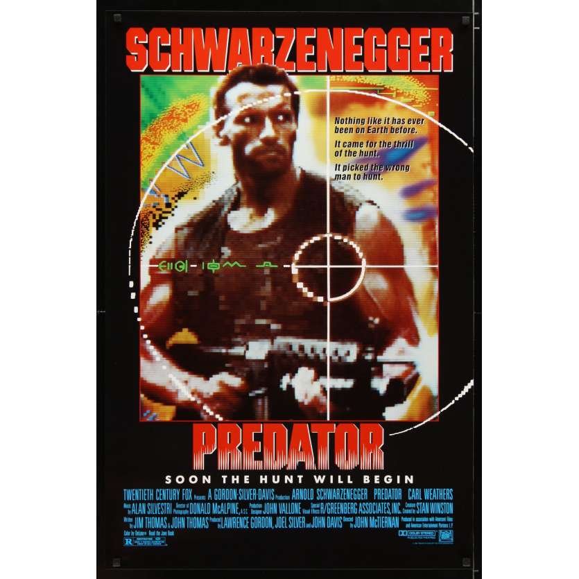 PREDATOR Affiche de film 69x104 - 1987 - Arnold Schwarzenegger,