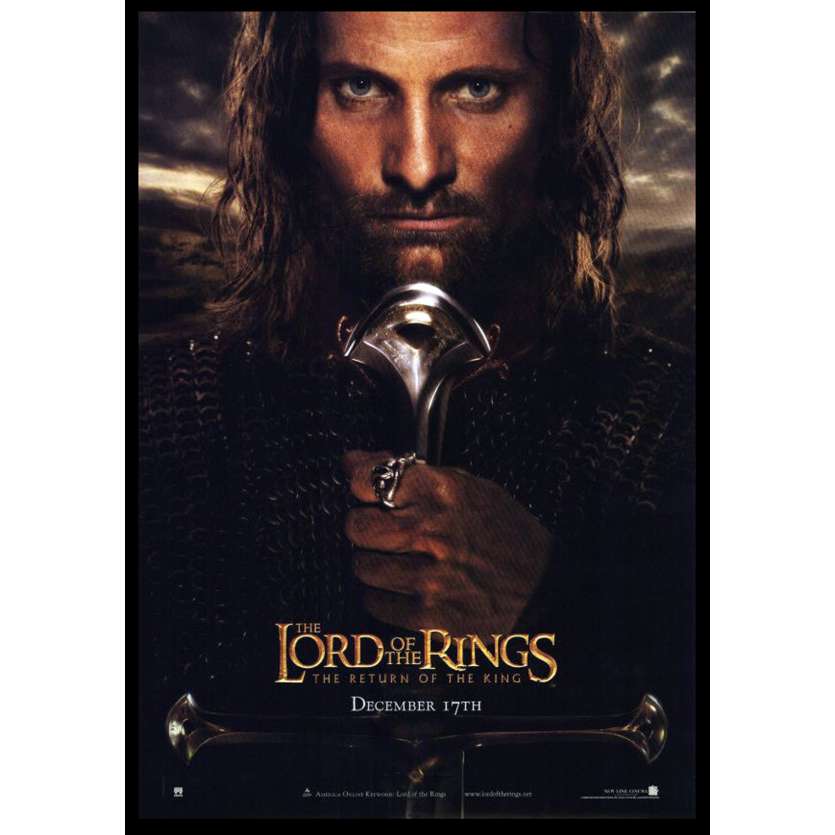 LE SEIGNEUR DES ANNEAUX - LE RETOUR DU ROI Affiche de film A 28x43 - 2003 - Viggo Mortensen, Peter Jackson