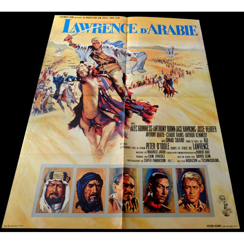 LAWRENCE OF ARABIA French Movie Poster  23x32 - 1962 - David Lean, Peter O'Toole