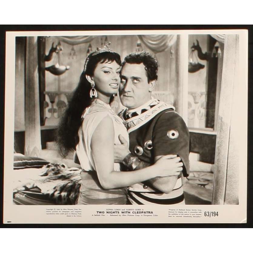 TWO NIGHTS WITH CLEOPATRA US Still 3 8x10 - 1954 - Mario Mattoli, Sophia Loren