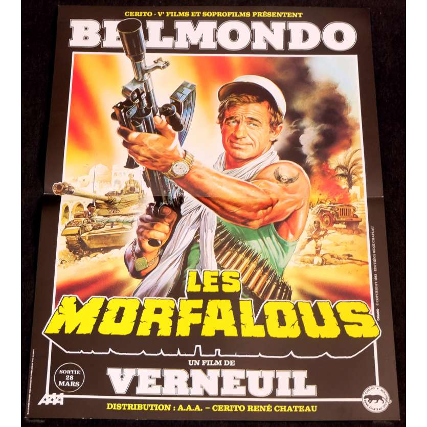 LES MORFALOUS French Movie Poster  15x21 - 1984 - Henri Verneuil, Jean-Paul Belmondo