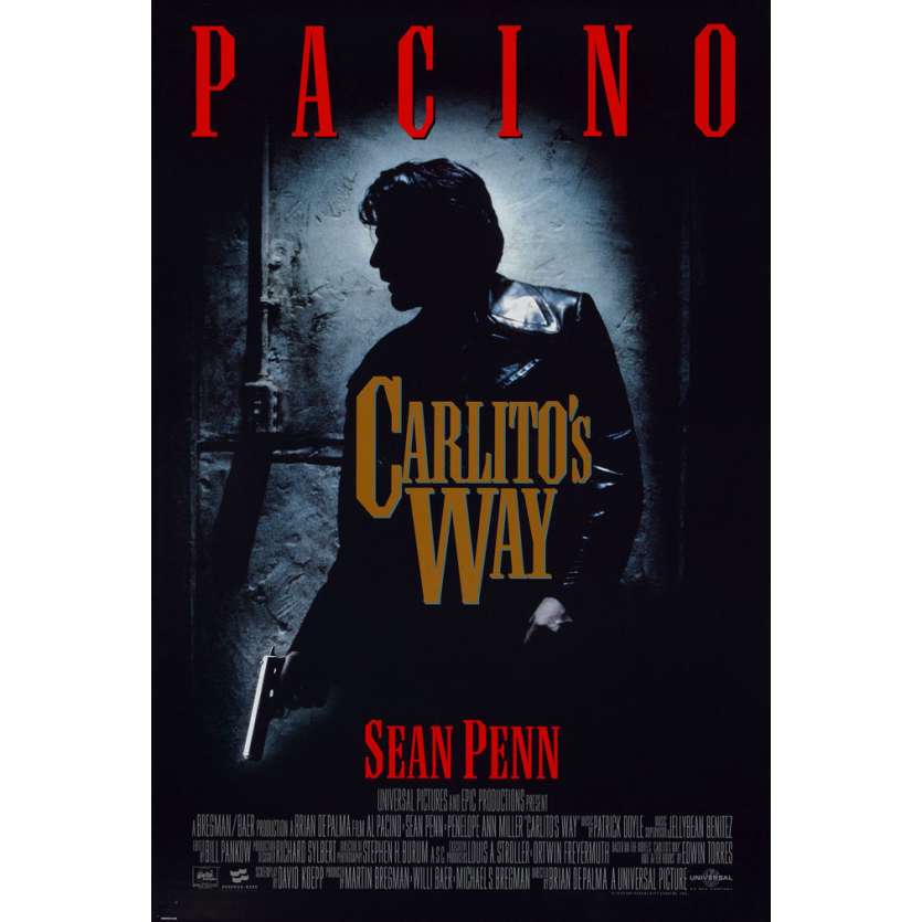 L'IMPASSE Affiche de film 69x104 - 1993 - Al Pacino, Brian de Palma