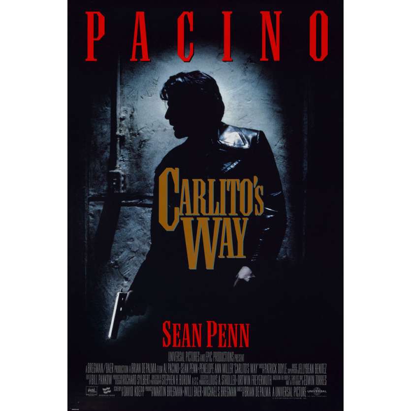 L'IMPASSE Affiche de film  69x104 - 1993 - Al Pacino, Brian de Palma