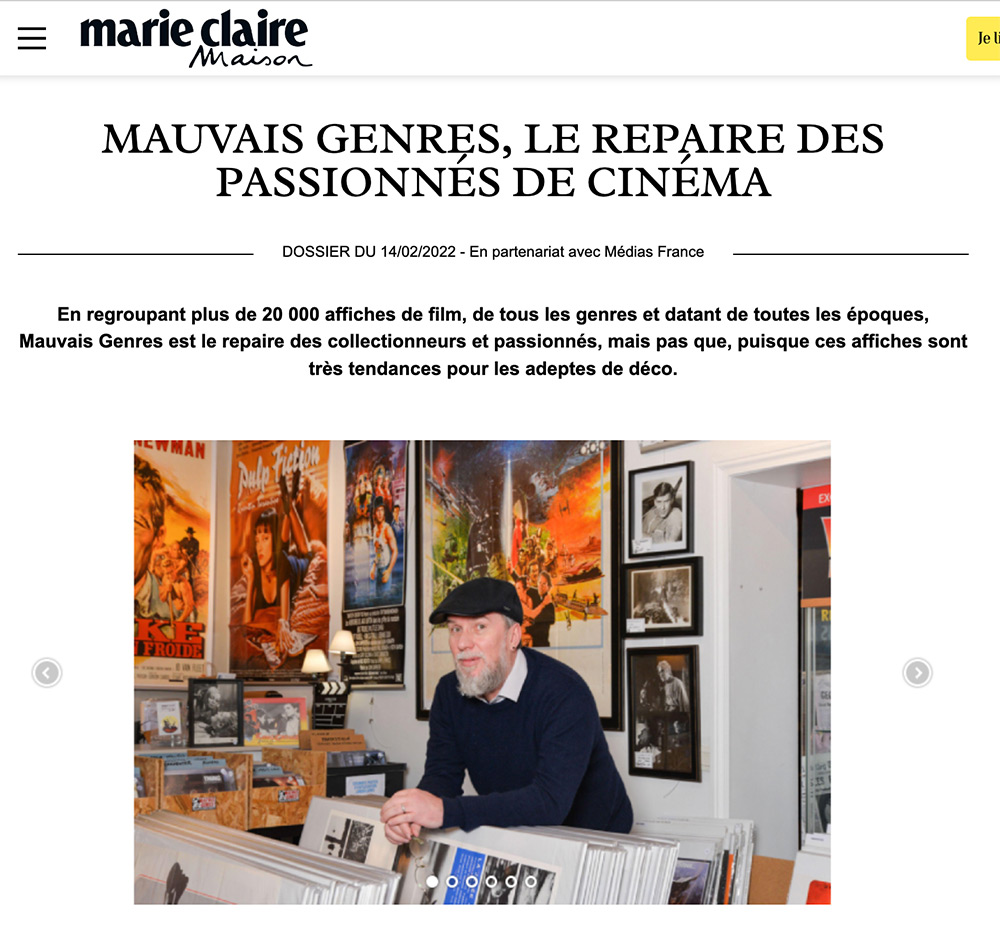 On parle de Mauvais genres dans Marie Claire