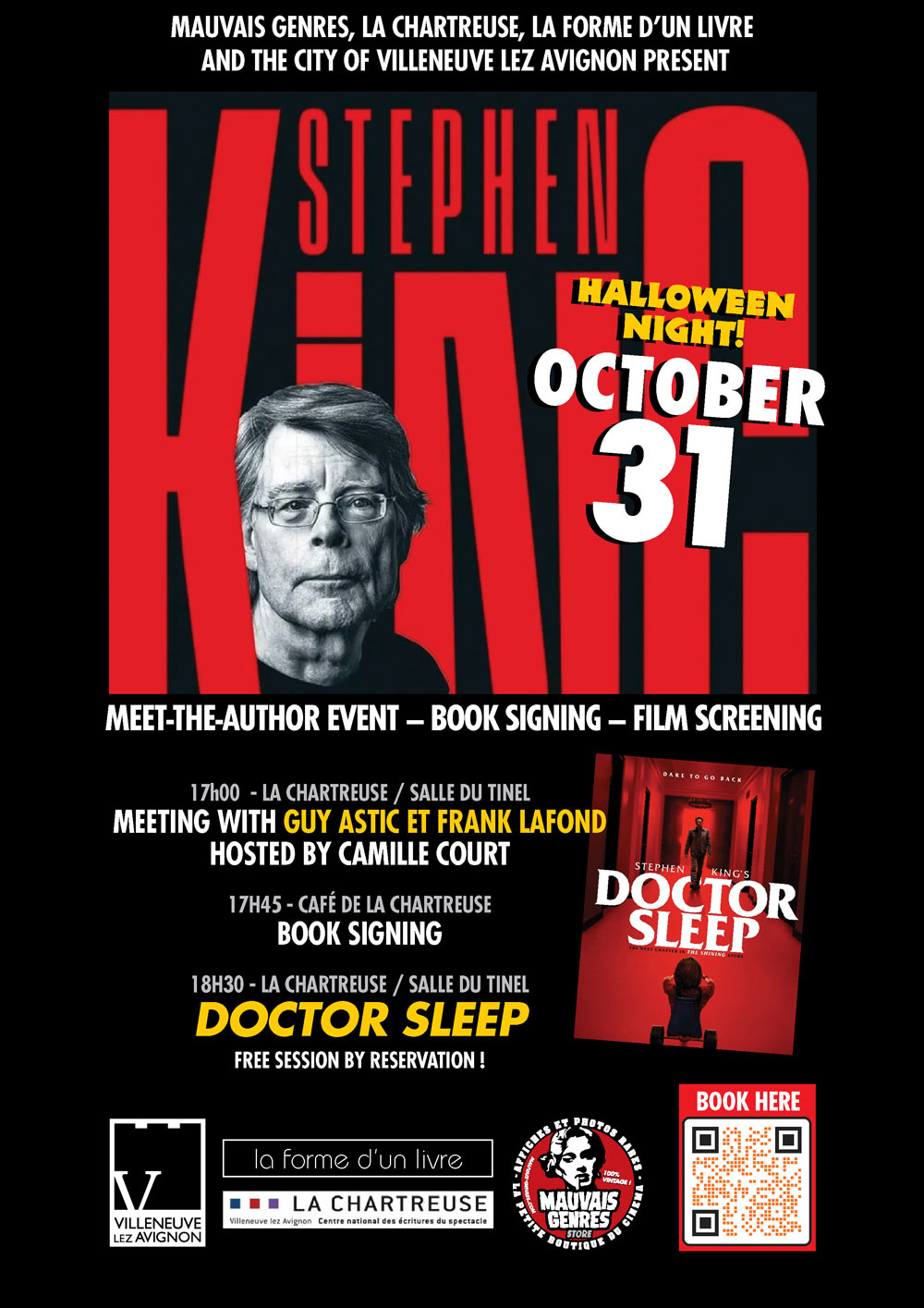 Stephen king Night at Villeneuve Lez Avignon for Halloween