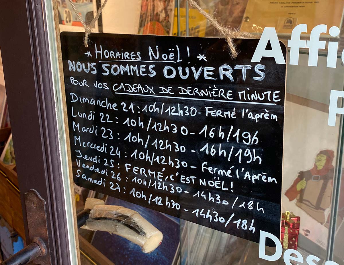Horaires de mauvais genres