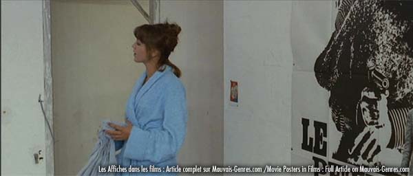 pierrot le fou scene de film avec affiche