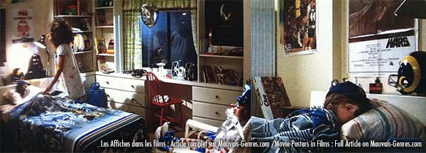 Poltergeist movie scene with posters