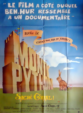 Affiche cinema originale française de Sacré Graal des Monthy Python